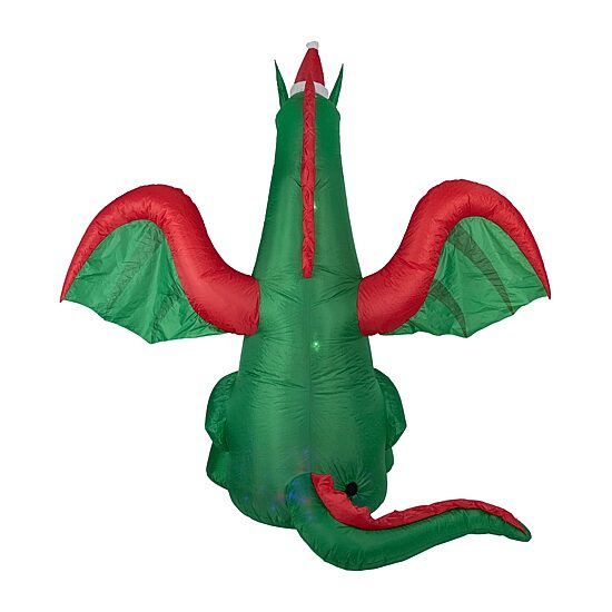 Northlight 6ft Inflatable Led Lighted Dragon With Gift Outdoor Christmas Inflatable