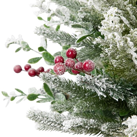 Northlight 24" Flocked Balsam Pine Artificial Mini In Burlap Base 2 Foot Flocked Pine Christmas Tree