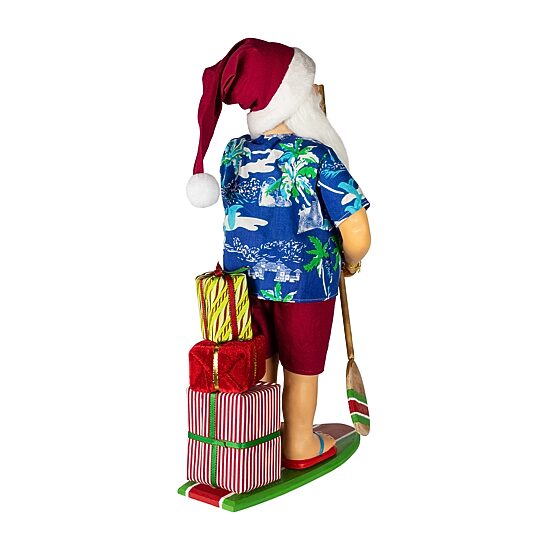 Northlight 18" Santa On A Paddle Board Christmas Figurine