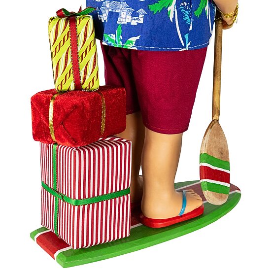 Northlight 18" Santa On A Paddle Board Christmas Figurine