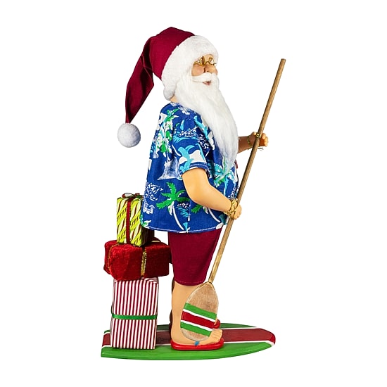 Northlight 18" Santa On A Paddle Board Christmas Figurine