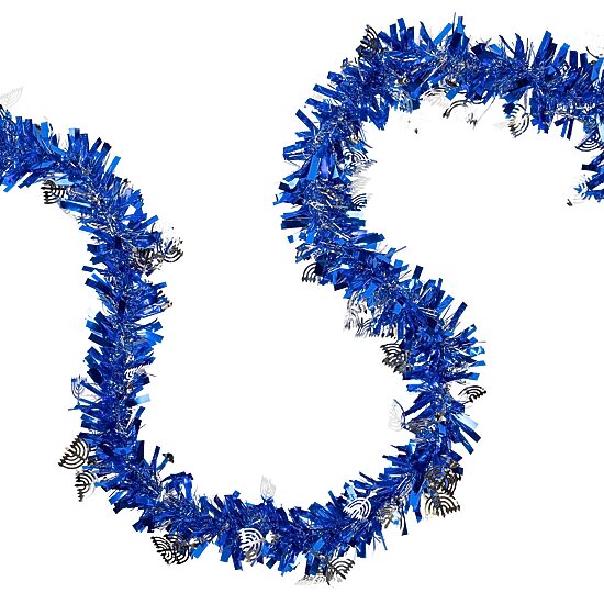 Northlight 50ft Menorah Tinsel Christmas Indoor Garland