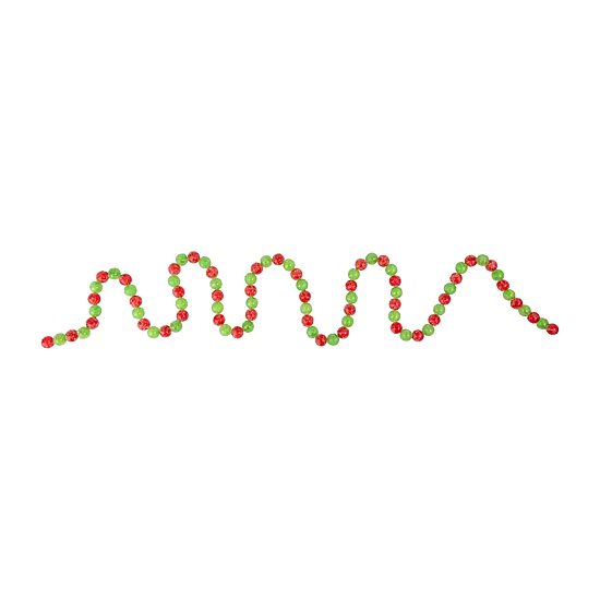 Northlight 6ft Glittered Candy Drop Christmas Indoor Garland
