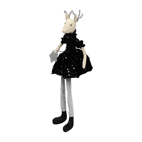 Northlight 18" Sitting Reindeer With Dangling Legs Christmas Figurine