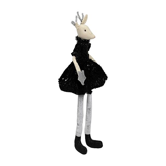 Northlight 18" Sitting Reindeer With Dangling Legs Christmas Figurine