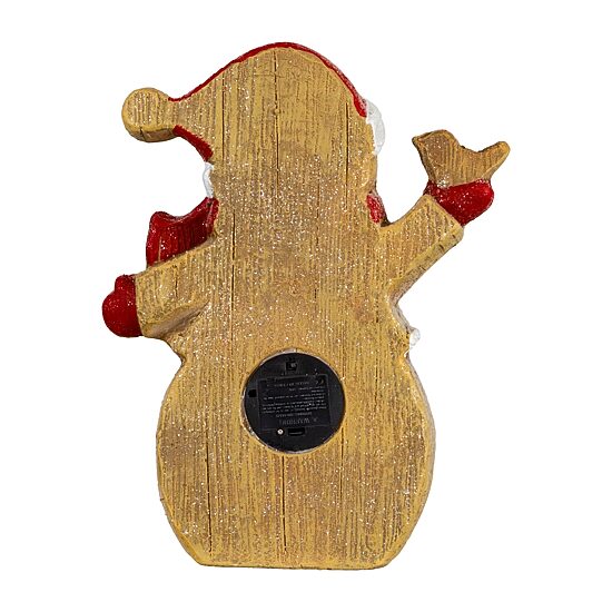 Northlight 15" Led Gingerbread Snowman With Bird Christmas Figurine