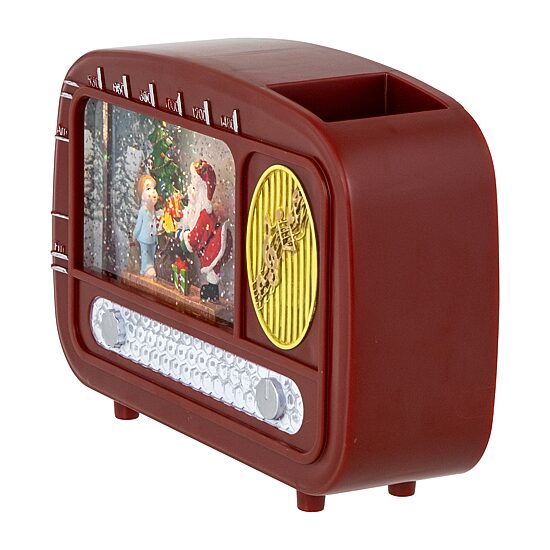 Northlight 9" Led Lighted "Santa Sighting" Retro Radio Christmas Snow Globe