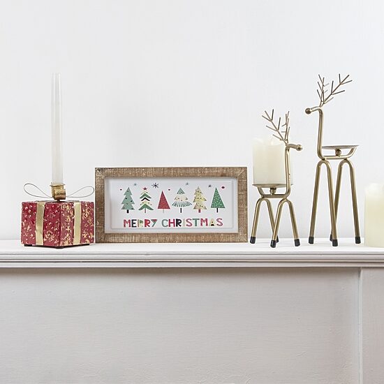 Northlight 10" Small Bronze Reindeer Pillar Candle Holder