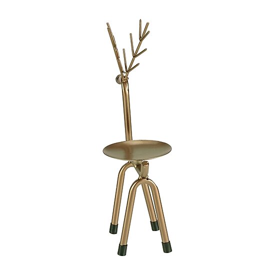 Northlight 10" Small Bronze Reindeer Pillar Candle Holder