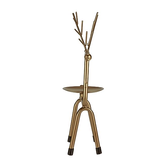 Northlight 10" Small Bronze Reindeer Pillar Candle Holder