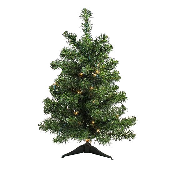 Northlight 3ft Prelit Full Canadian Pine 3 Foot Pre-Lit Pine Christmas Tree