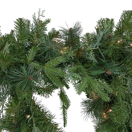 Northlight 6ft Prelit Mixed Pine Artificial Christmas Indoor Garland