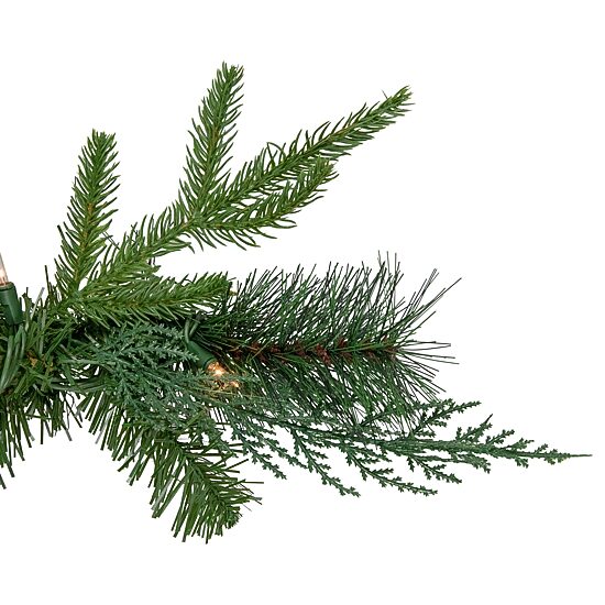 Northlight 6ft Prelit Mixed Pine Artificial Christmas Indoor Garland