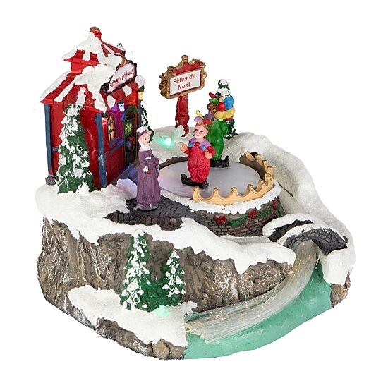Northlight 8" Led Lighted And Animated Scene Village Display Lighted Christmas Village