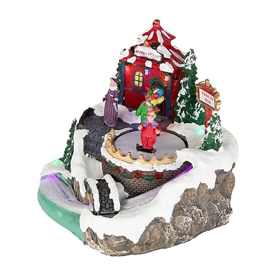 Northlight 8" Led Lighted And Animated Scene Village Display Lighted Christmas Village