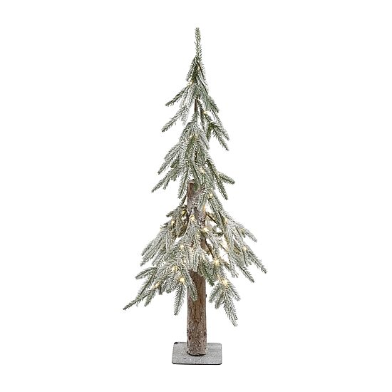 Northlight 3ft Led Battery Operated Flocked Alpine Artificial 3 Foot Pine Christmas Tree