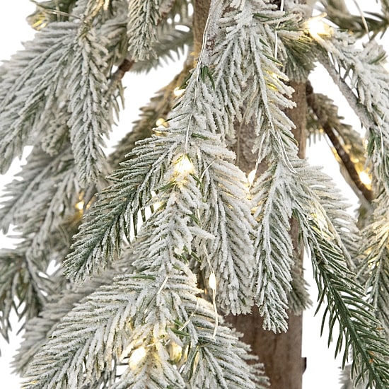 Northlight 3ft Led Battery Operated Flocked Alpine Artificial 3 Foot Pine Christmas Tree