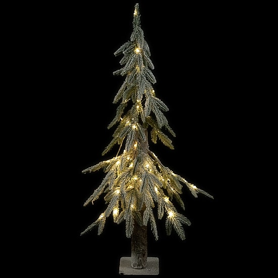 Northlight 3ft Led Battery Operated Flocked Alpine Artificial 3 Foot Pine Christmas Tree