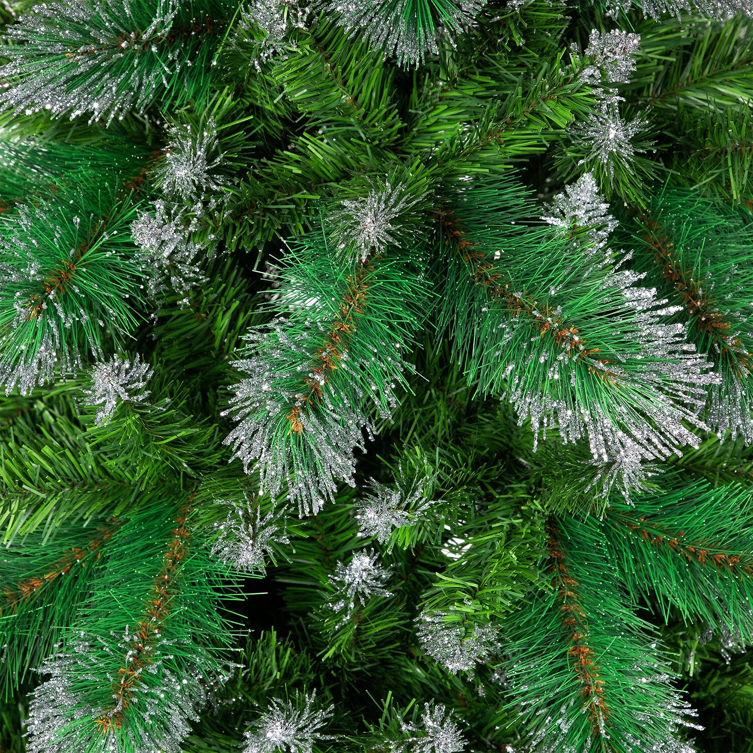 Northlight 6ft Twotone Spruce Pine Glitter Tip Medium Artificial 6 Foot Pine Christmas Tree