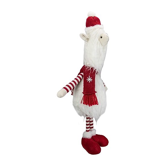 Northlight 26" Plush Standing Striped Llama Christmas Figurine
