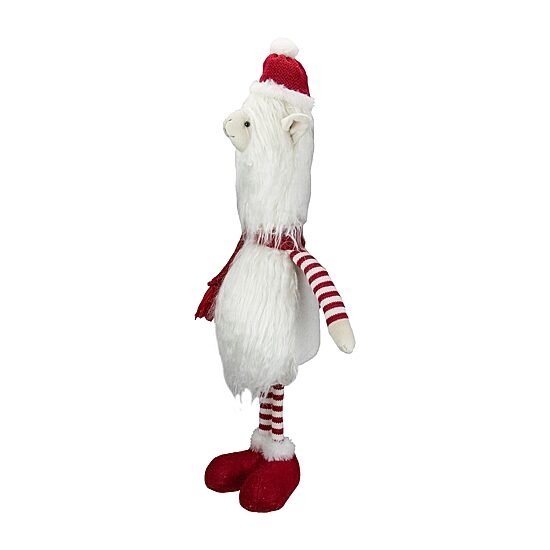 Northlight 26" Plush Standing Striped Llama Christmas Figurine