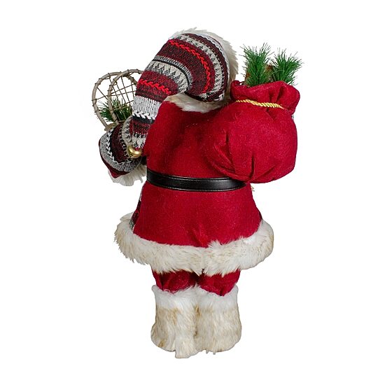 Northlight 18" Standing Santa With Snow Shoes And Fur Boots Christmas Figurine