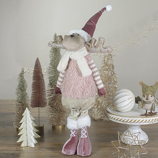 Northlight 26" Standing Boy Moose Christmas Figurine