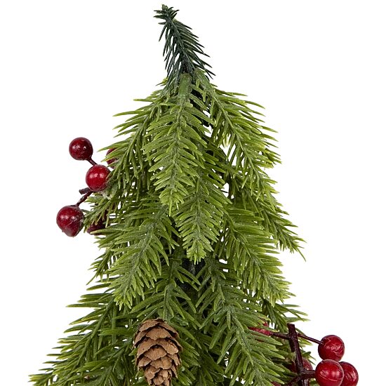 Northlight 9" Mini Downswept Pine Artificial With Pine Cones Pine Christmas Tree