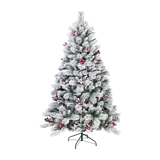 Northlight 7ft Full Flocked Fairfield Fir Artificial 6 1/2 Foot Flocked Pine Christmas Tree