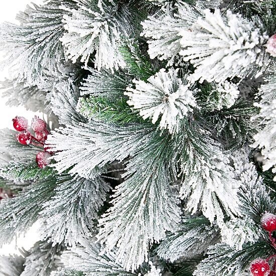 Northlight 7ft Full Flocked Fairfield Fir Artificial 6 1/2 Foot Flocked Pine Christmas Tree