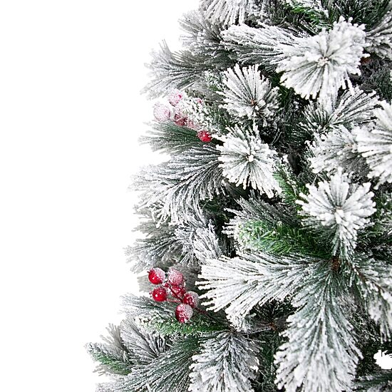 Northlight 7ft Full Flocked Fairfield Fir Artificial 6 1/2 Foot Flocked Pine Christmas Tree