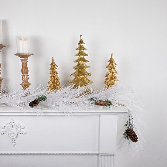 Northlight 6ft Flocked Artificial With Pine Cones Flocked Christmas Indoor Garland