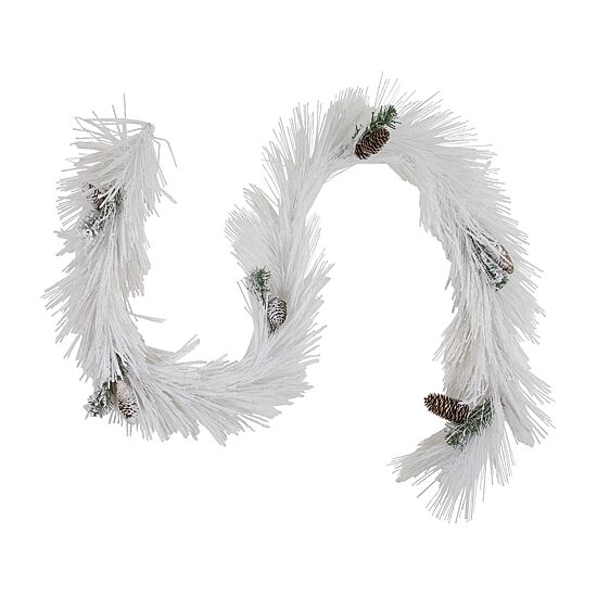 Northlight 6ft Flocked Artificial With Pine Cones Flocked Christmas Indoor Garland