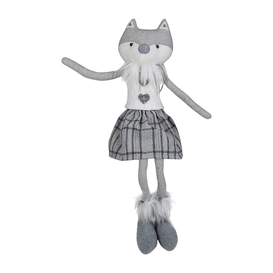 Northlight 22" Sitting Girl Fox With Dangling Legs Christmas Figurine