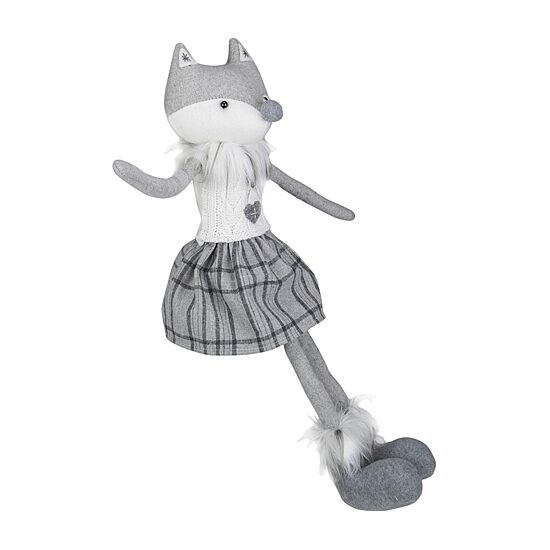 Northlight 22" Sitting Girl Fox With Dangling Legs Christmas Figurine