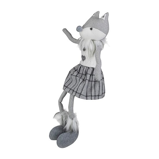Northlight 22" Sitting Girl Fox With Dangling Legs Christmas Figurine