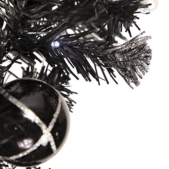 Northlight 9ft Prelit Battery Operated Black Pine Christmas Indoor Garland