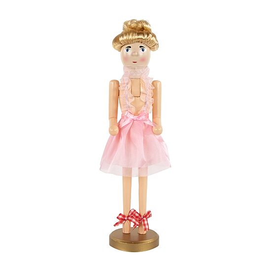 Northlight 16" Tutu Blonde Wooden Ballerina Wood Christmas Nutcracker