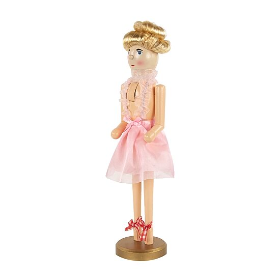Northlight 16" Tutu Blonde Wooden Ballerina Wood Christmas Nutcracker