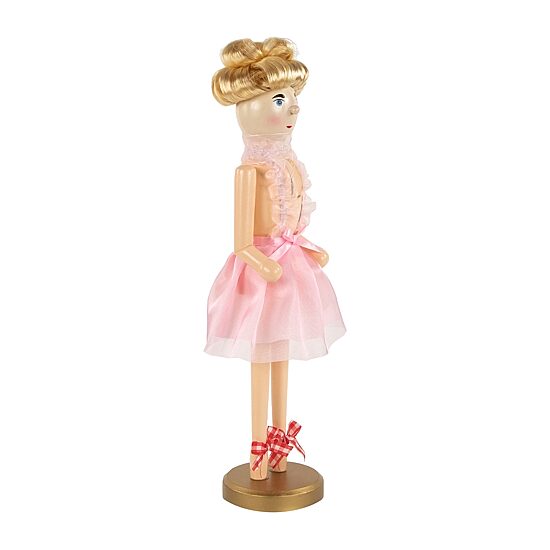 Northlight 16" Tutu Blonde Wooden Ballerina Wood Christmas Nutcracker