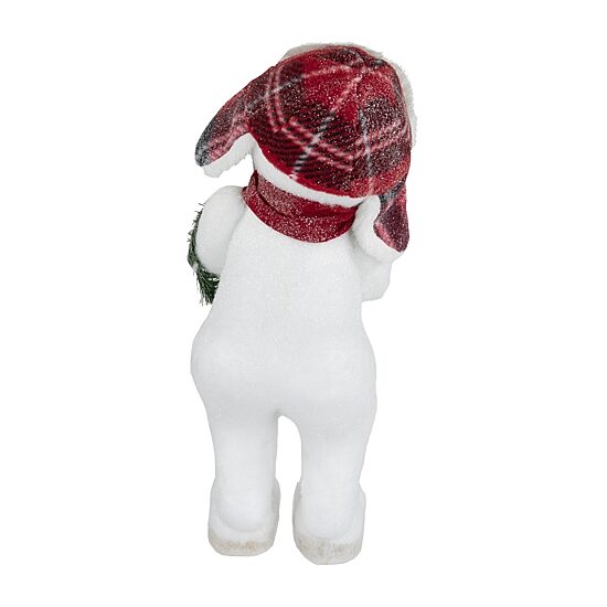 Northlight 16" Frosted Snowman With Wreath Christmas Figurine