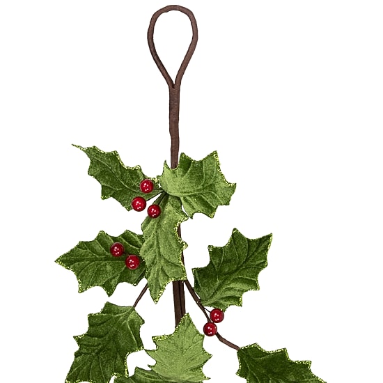 Northlight 4ft Glittered Holly With Berry Christmas Indoor Garland