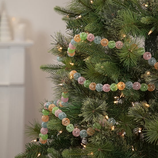 Northlight 6ft Pastel Faux Candy Frosted Christmas Indoor Garland