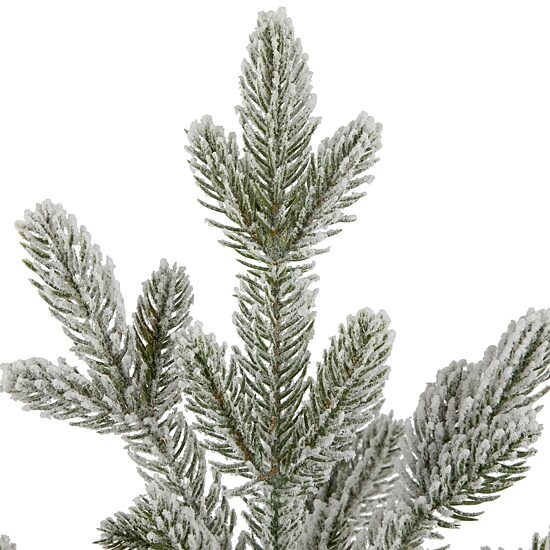 Northlight 15" Mini Frosted Artificial In Santa Pot 1 Foot Christmas Tree