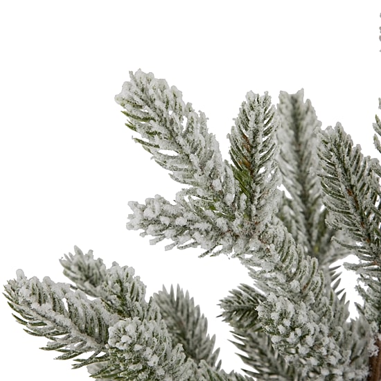 Northlight 15" Mini Frosted Artificial In Santa Pot 1 Foot Christmas Tree