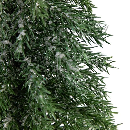 Northlight 14" Frosted Icy Pine With Jute Base 1 Foot Pine Christmas Tree