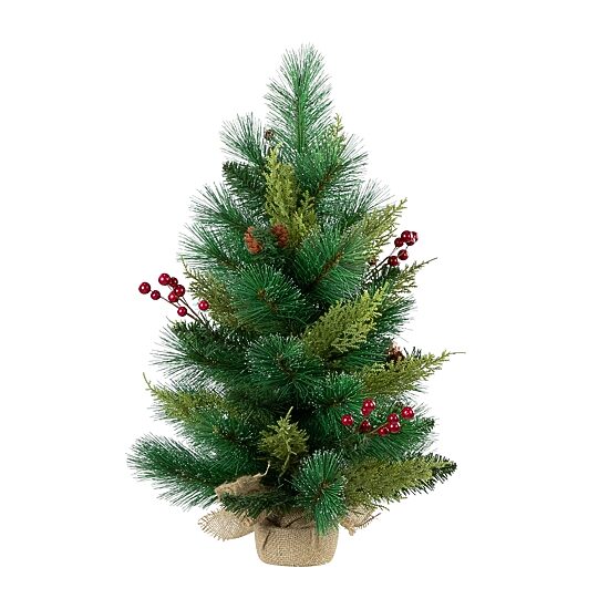 Northlight 25" Mini Spruce Pine Needle And Pinecone 2 Foot Pine Christmas Tree