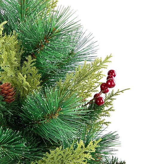 Northlight 25" Mini Spruce Pine Needle And Pinecone 2 Foot Pine Christmas Tree