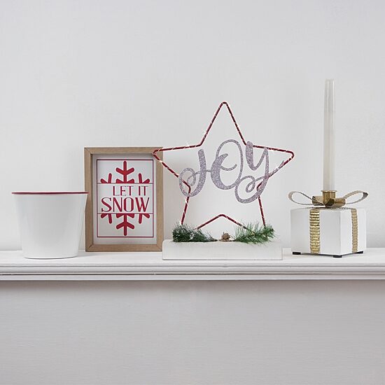 Northlight 5" White Metal Gift Box Candle Holder