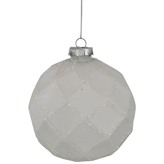 Northlight 4" Glittered Glass Ball 4ct Christmas Ornament